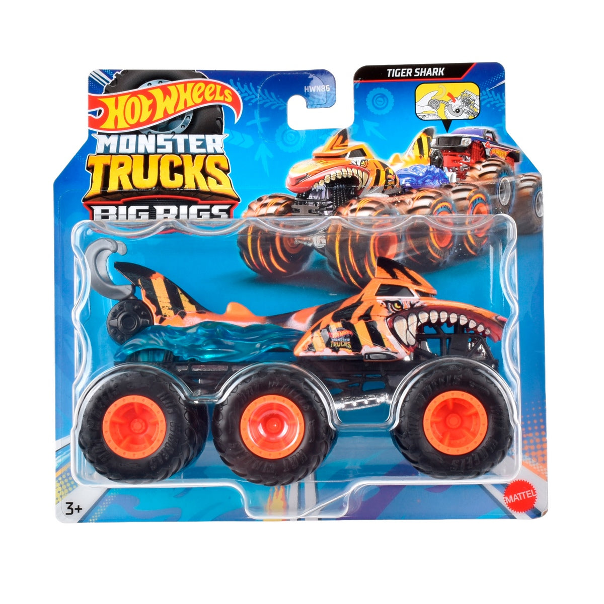 Hot Wheels Camiones Remolque Sorpresa Escala 1:64 - Tiger Shark