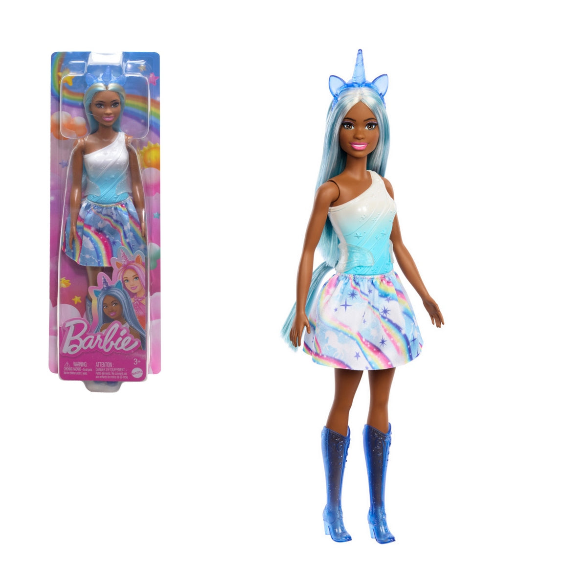 Barbie Fantasia A Muñeca Unicornio Faldas De Ensueño - Falda Celeste Unicornio