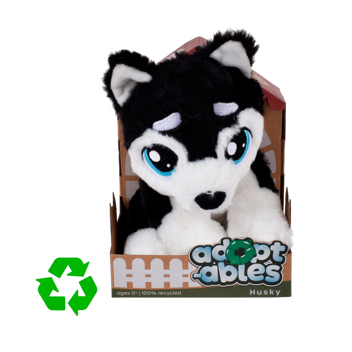 Perro Peluche Material Reciclado Resoftables - Husky