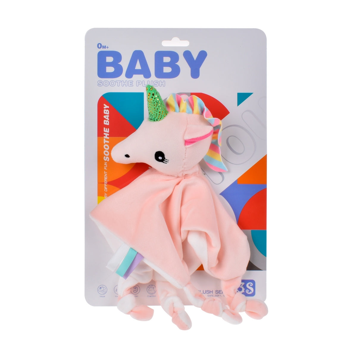 Tuto Conejo De Plush Blanco Con Sonajero - Unicornio