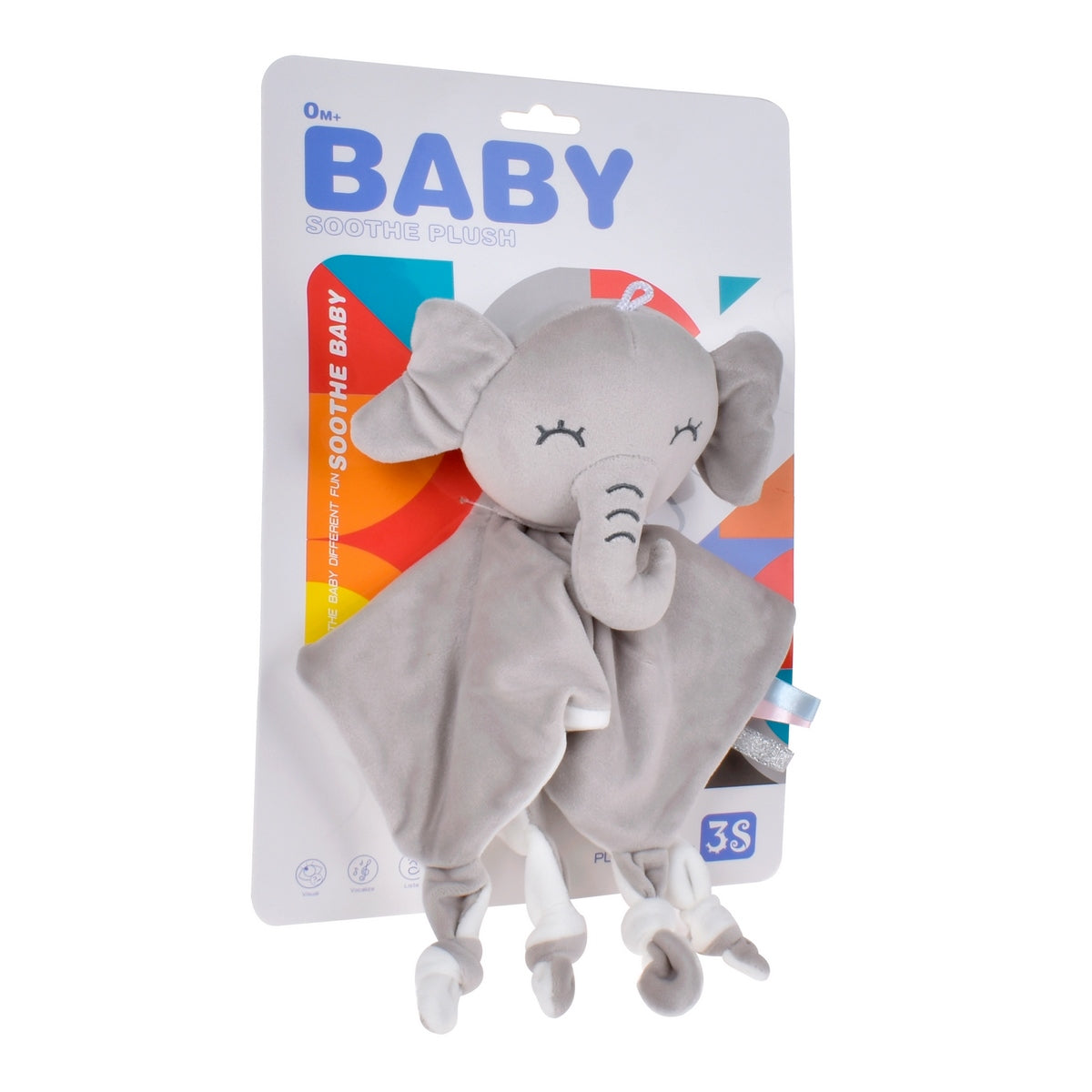 Tuto Conejo De Plush Blanco Con Sonajero - Elefante