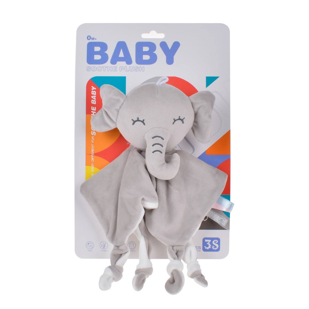 Tuto Conejo De Plush Blanco Con Sonajero - Elefante