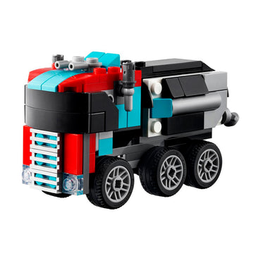 Camión Plataforma Con Helicóptero Lego Creator