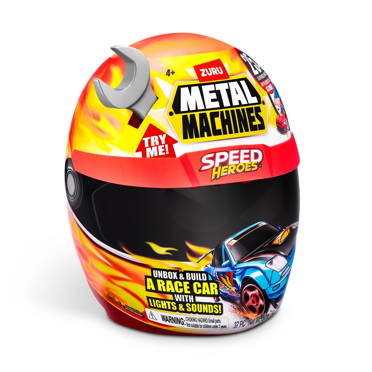 Playset Casco Speed Hero Metal Machines - Gris