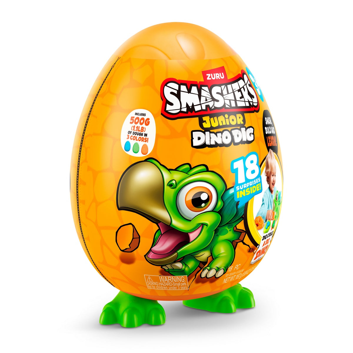 Huevo Con Dinosaurio Para Excavar Smashers Junior De Zuru - Estegosaurio
