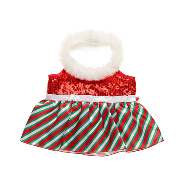 Vestido Verde-Rojo Merry Mision Build-A-Bear