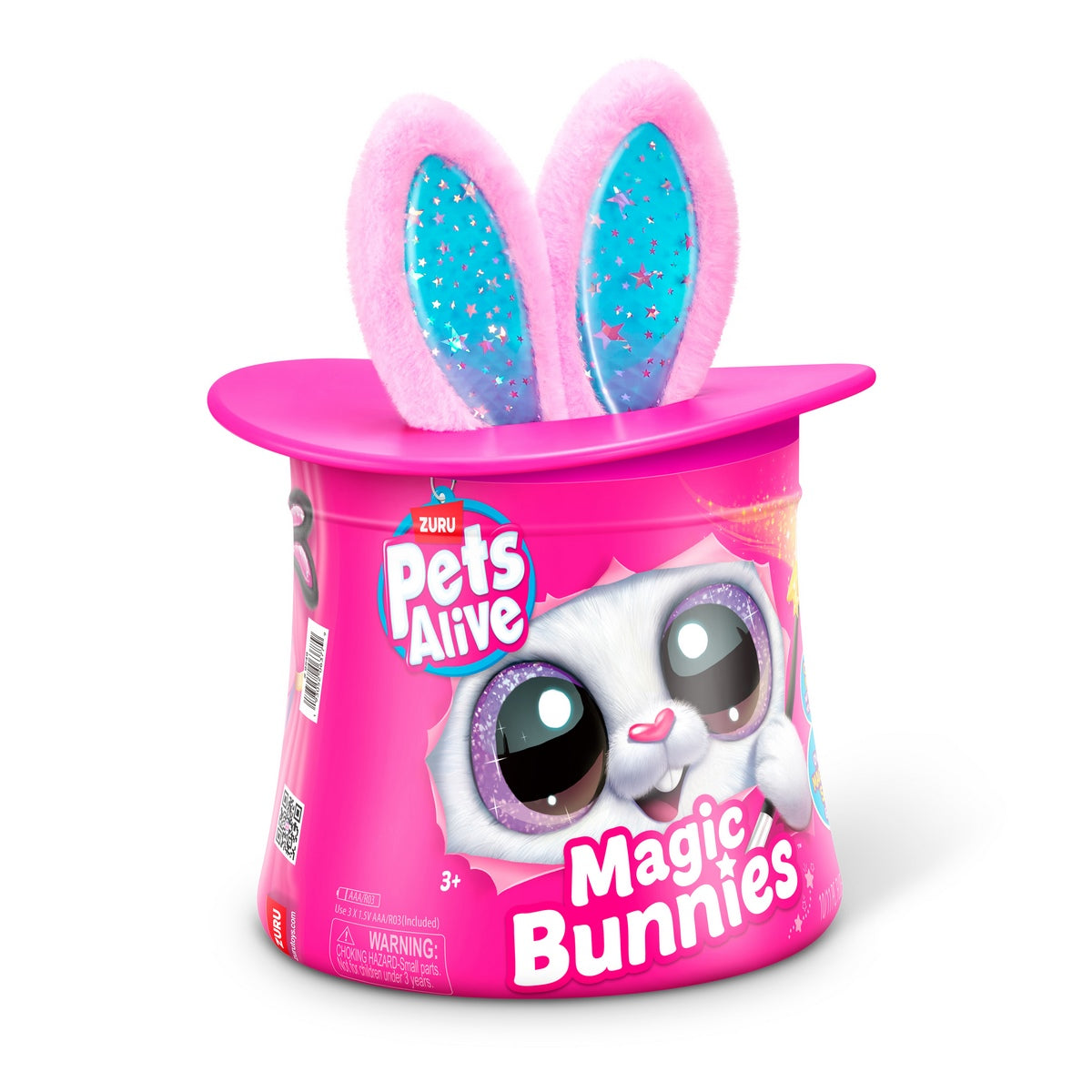 Peluche Conejo En Sombrero De Copa Pets Alive Zuru - Rosado