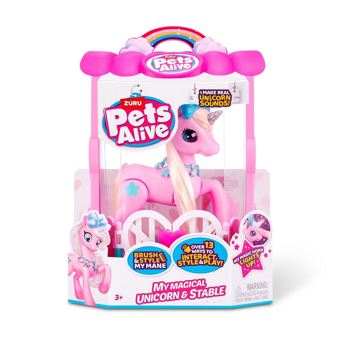 Unicornio Mágico Y Establo Pets Alive
