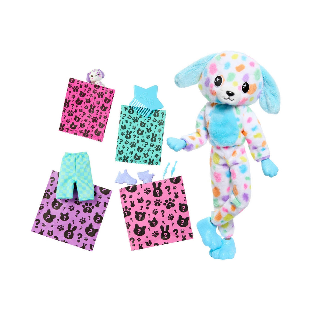 Barbie Cutie Reveal Colores De Ensueño Muñeca Sorpresa - Disfraz Perro De Colores