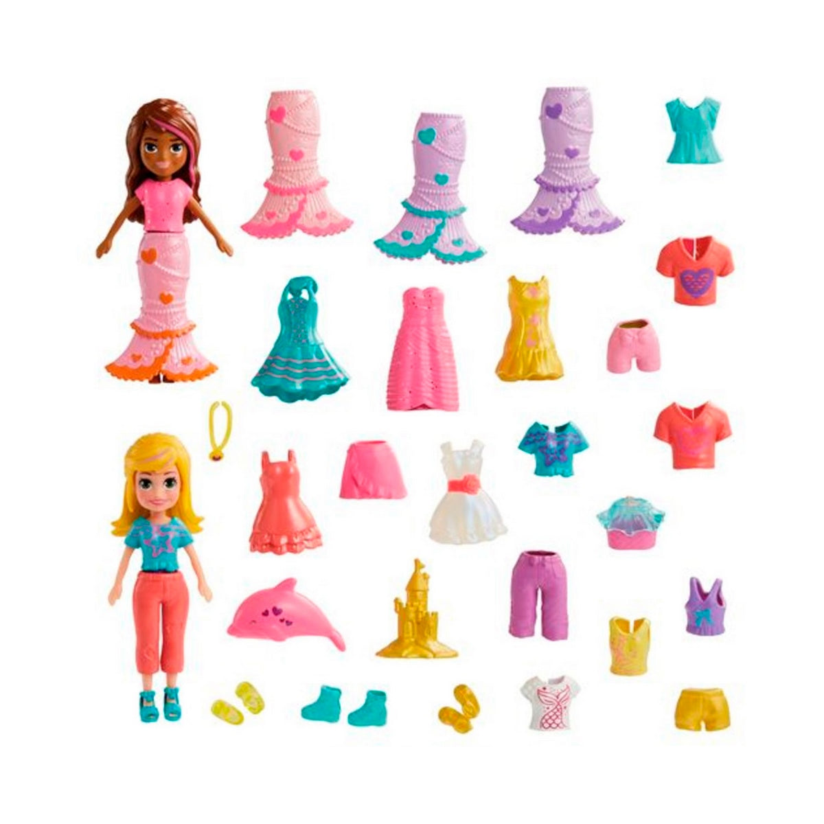 Polly Pocket Gran Pack De Moda - Pack De Moda Sirena Brillante