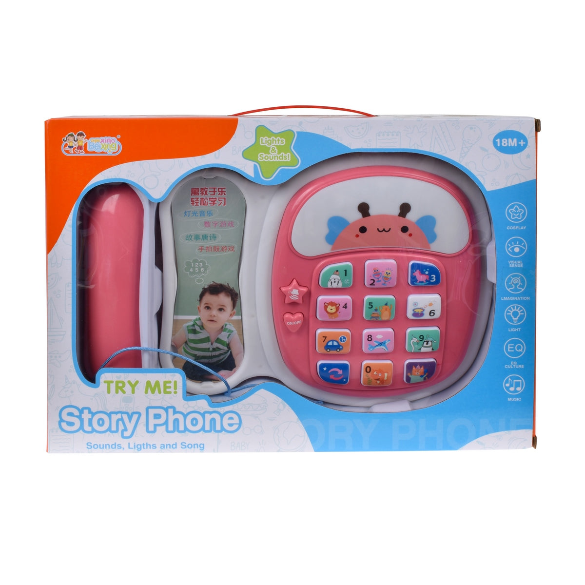 Telefono Didactico Con Luces Y Sonidos - Rosado