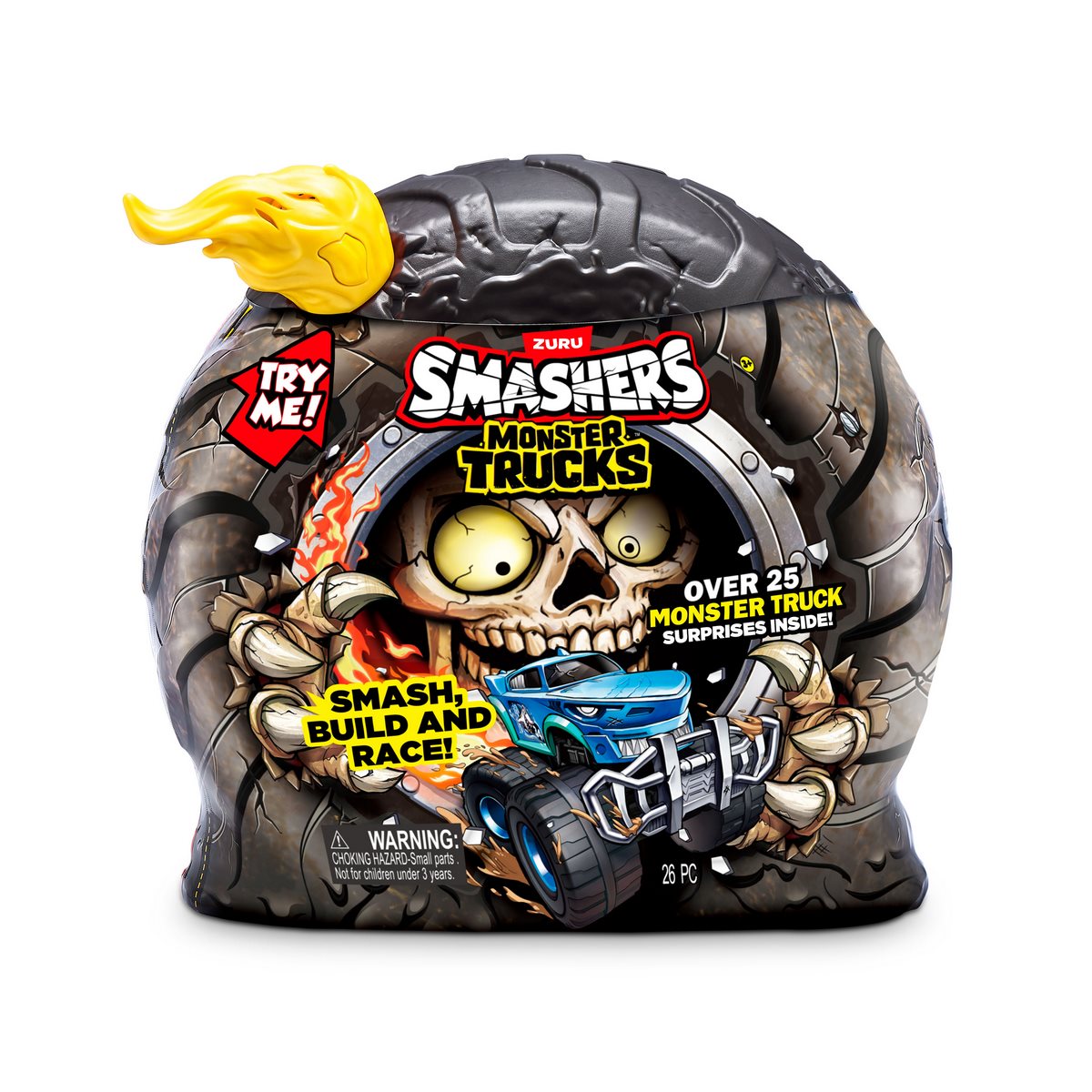 Rueda Sorpresa Con Playset Monster Truck Zuru - Amarillo