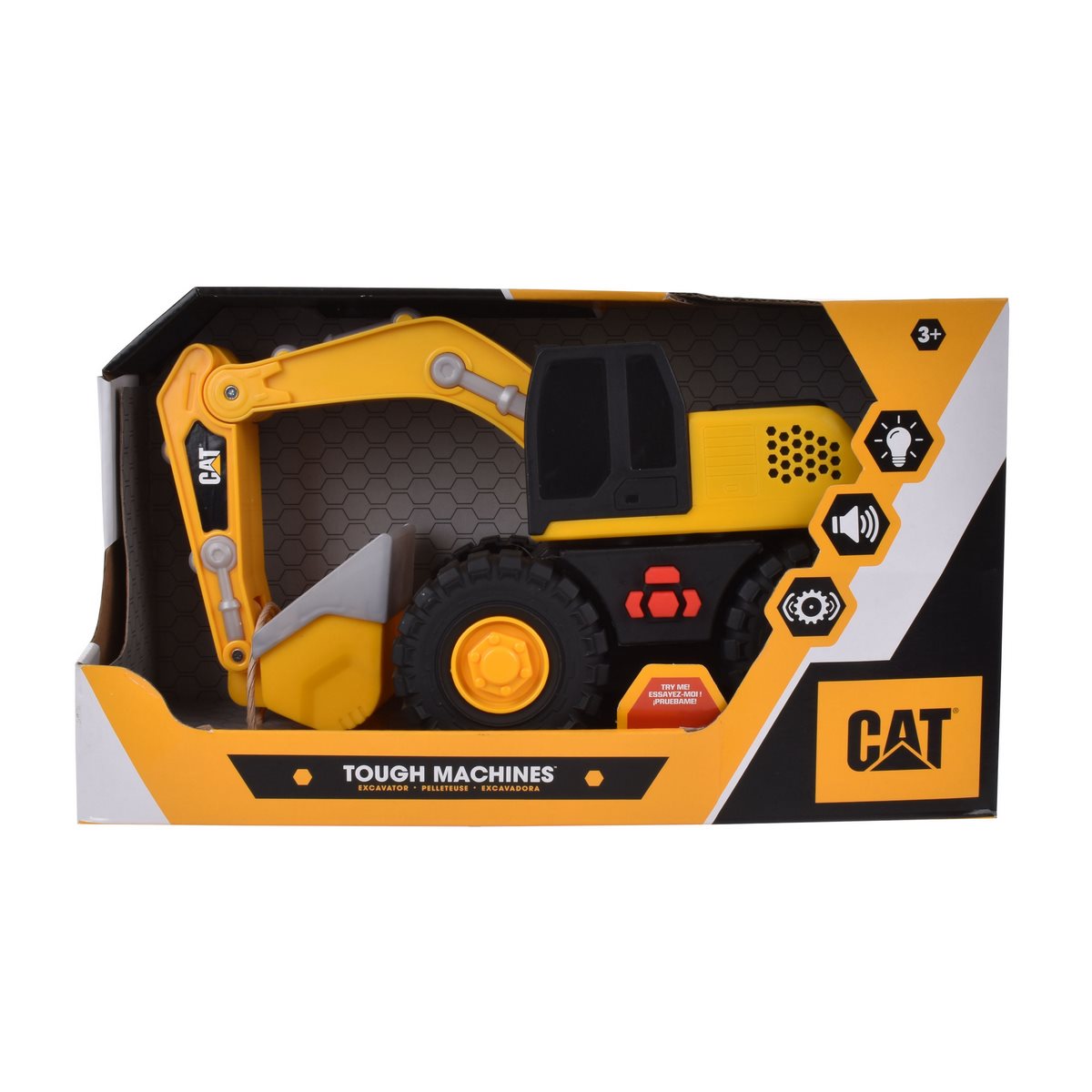 Cat Maquinaria De Construccion Con Luz Y Sonido - Excavadora