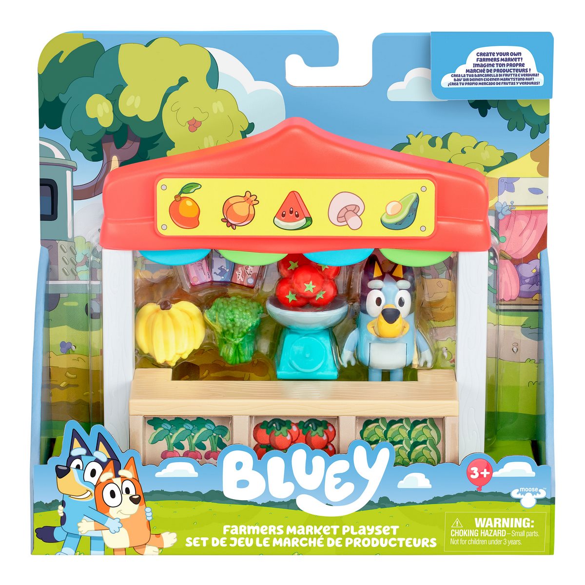Bluey Mini Playset Juegos De Rol - Mercado De Frutas Y Verduras