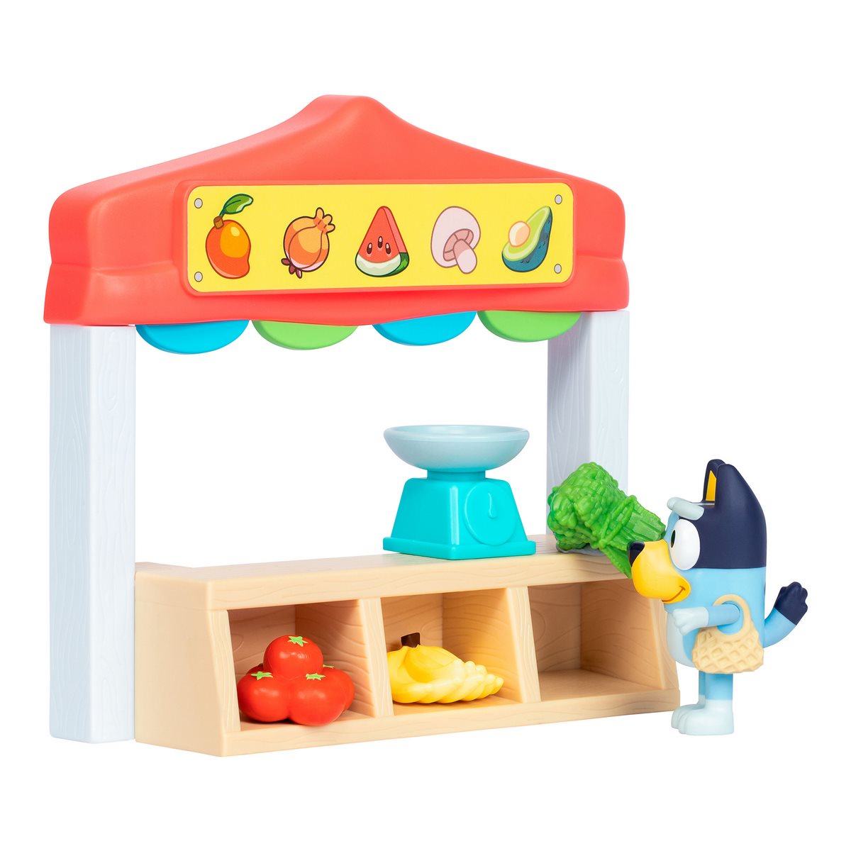 Bluey Mini Playset Juegos De Rol - Mercado De Frutas Y Verduras