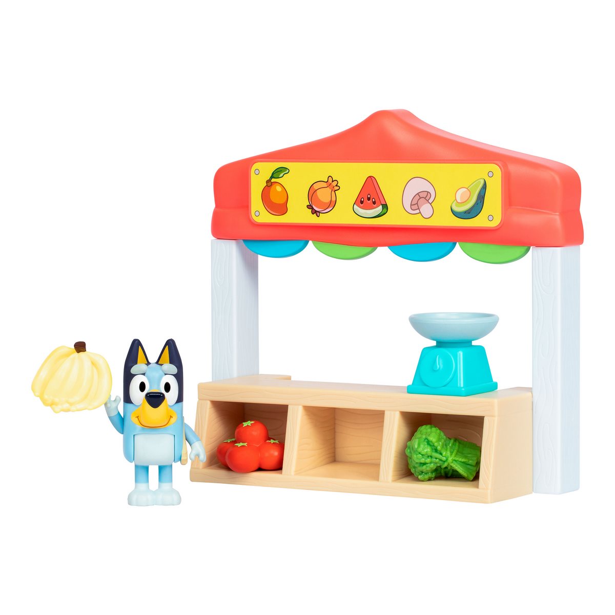 Bluey Mini Playset Juegos De Rol - Mercado De Frutas Y Verduras