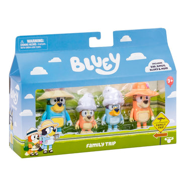 Bluey Set 4 Figuras - Viaje Familiar