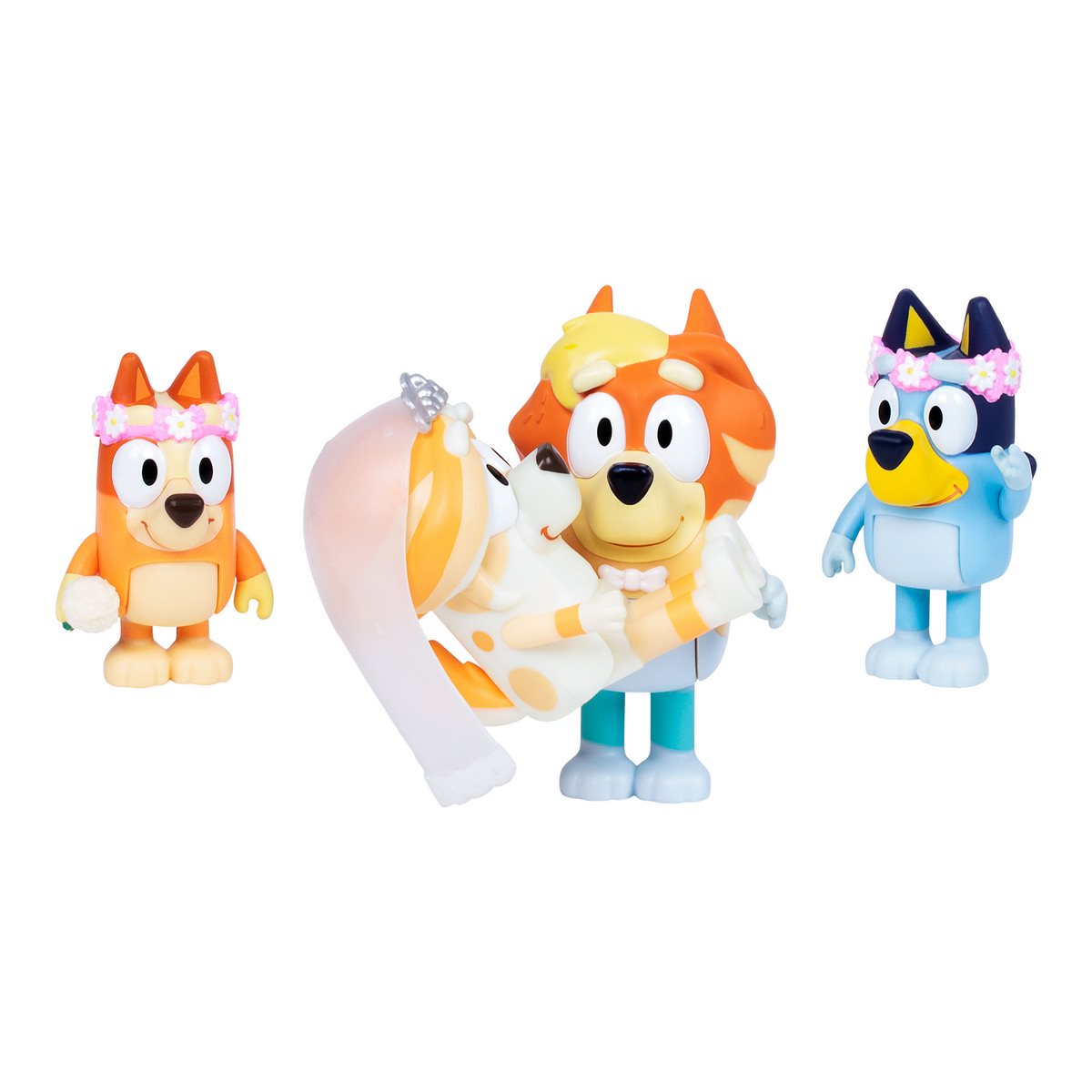 Bluey Set 4 Figuras - Viaje Familiardia De Boda