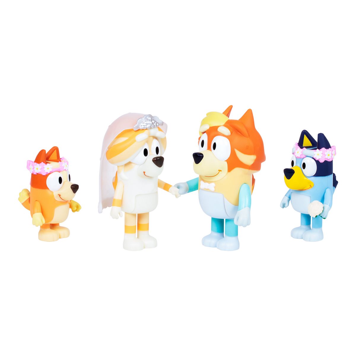 Bluey Set 4 Figuras - Viaje Familiardia De Boda
