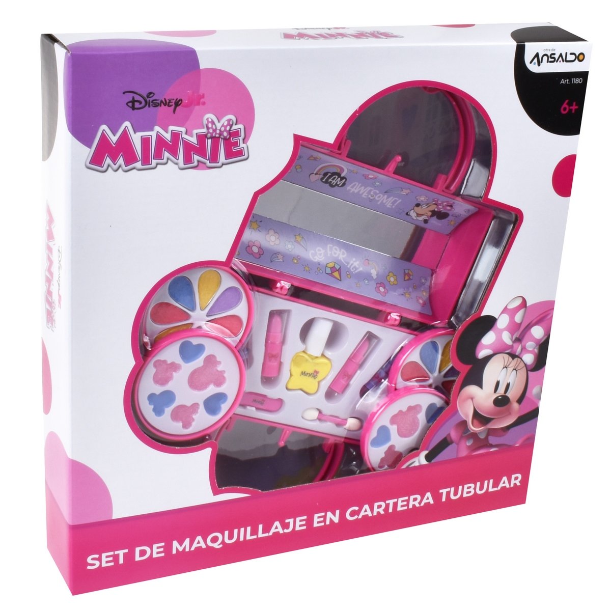 Cartera De Mano Tubular Con Cosméticos Minnie