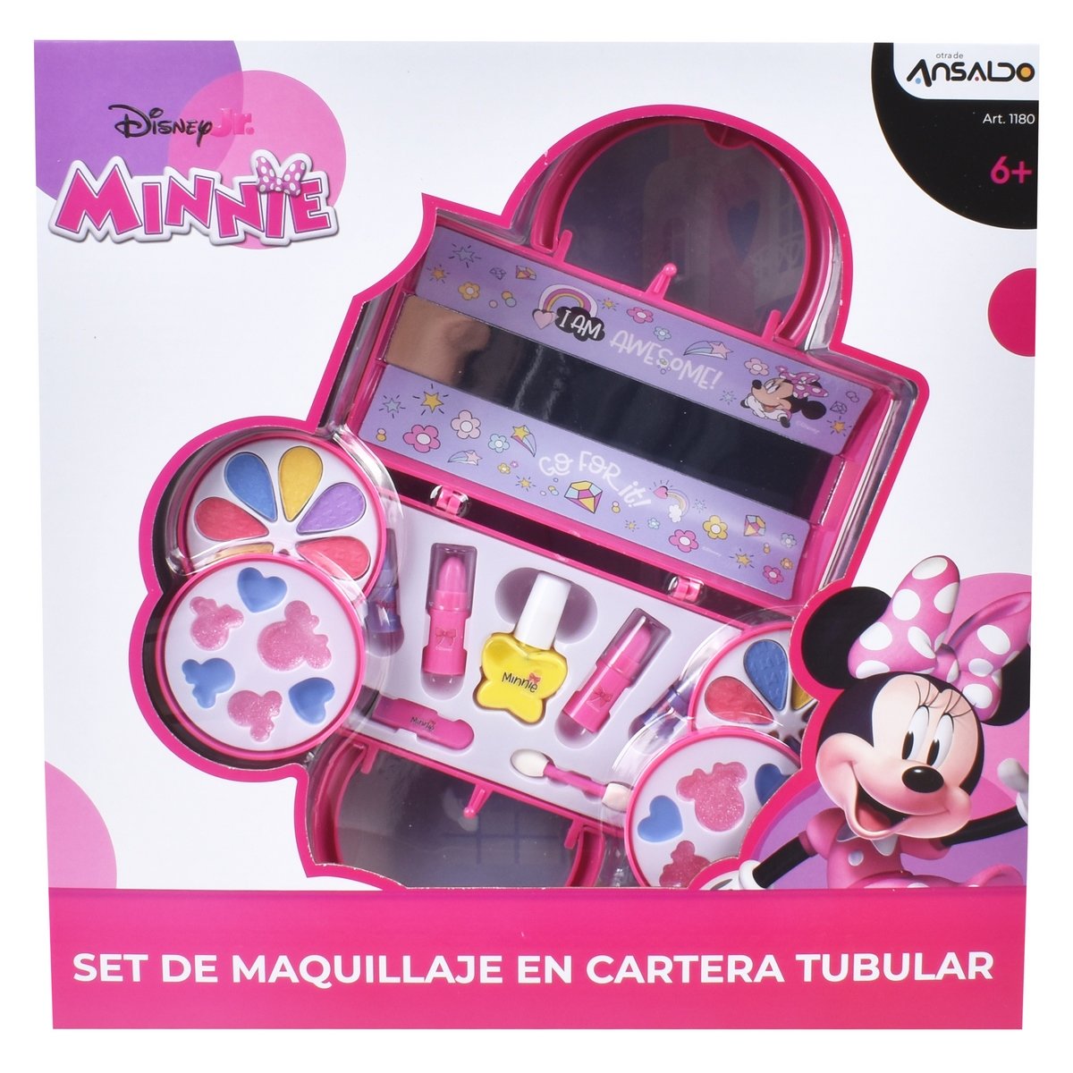 Cartera De Mano Tubular Con Cosméticos Minnie