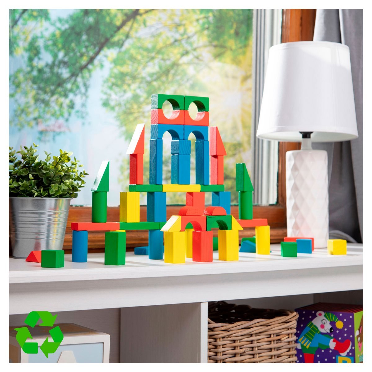 Set 100 Bloques De Madera Meliisa & Doug