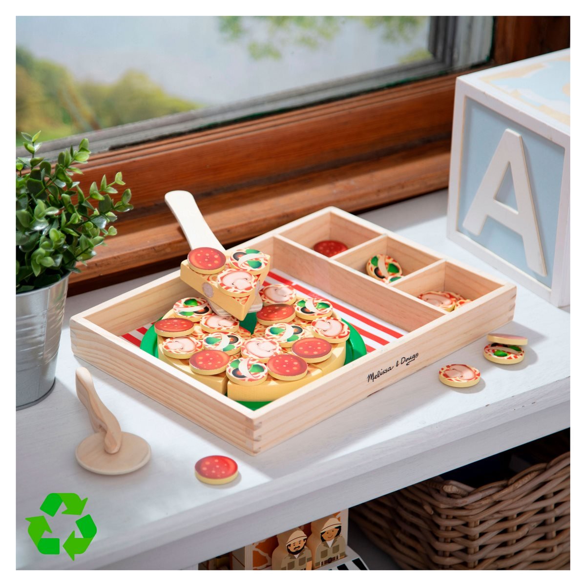 Juego De Pizza De Madera Melissa & Doug