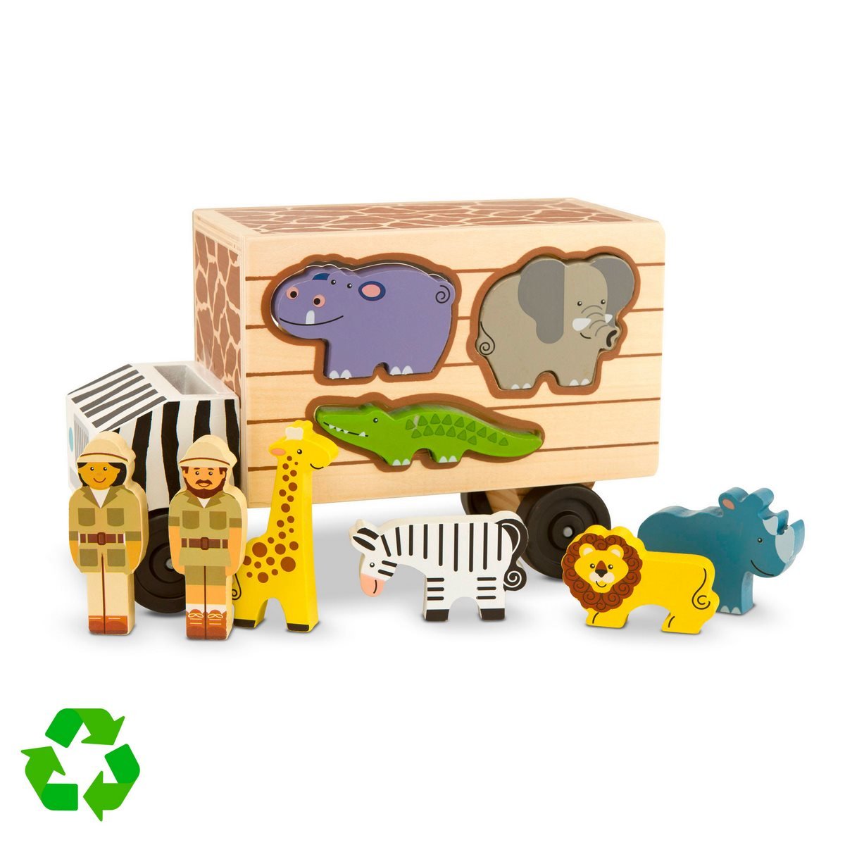 Camion Safari De Animales De Madera Melissa & Doug