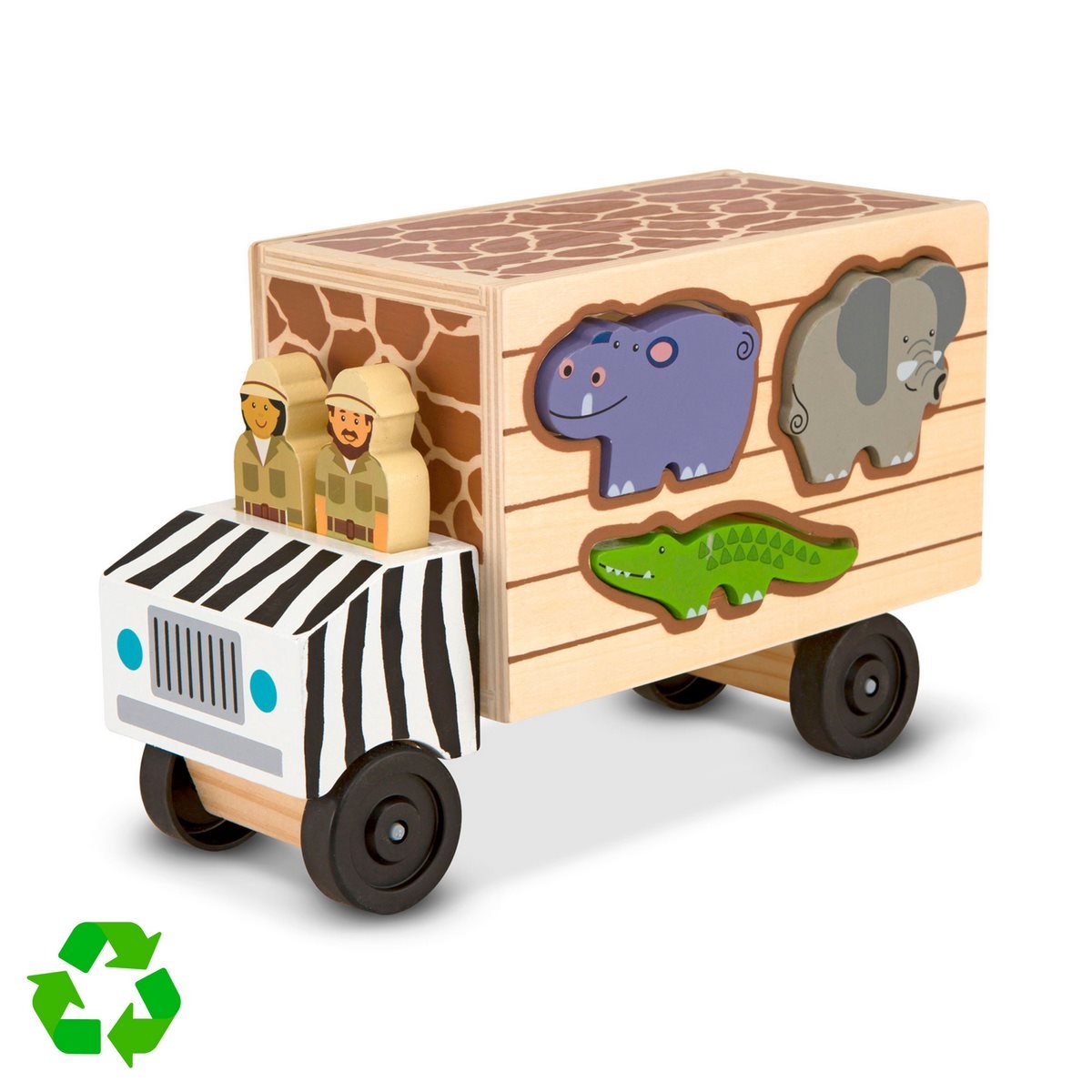 Camion Safari De Animales De Madera Melissa & Doug