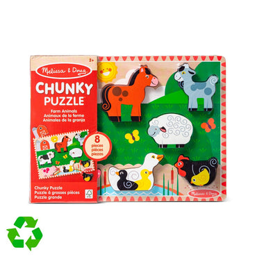 Puzzle Encaje De Madera 3D Melissa & Doug - Granja