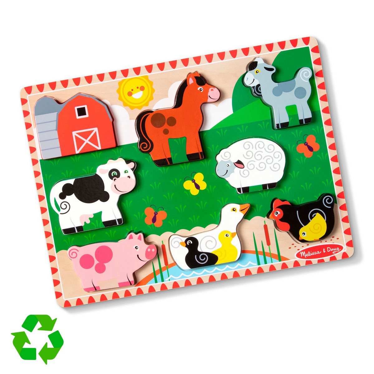 Puzzle Encaje De Madera 3D Melissa & Doug - Granja