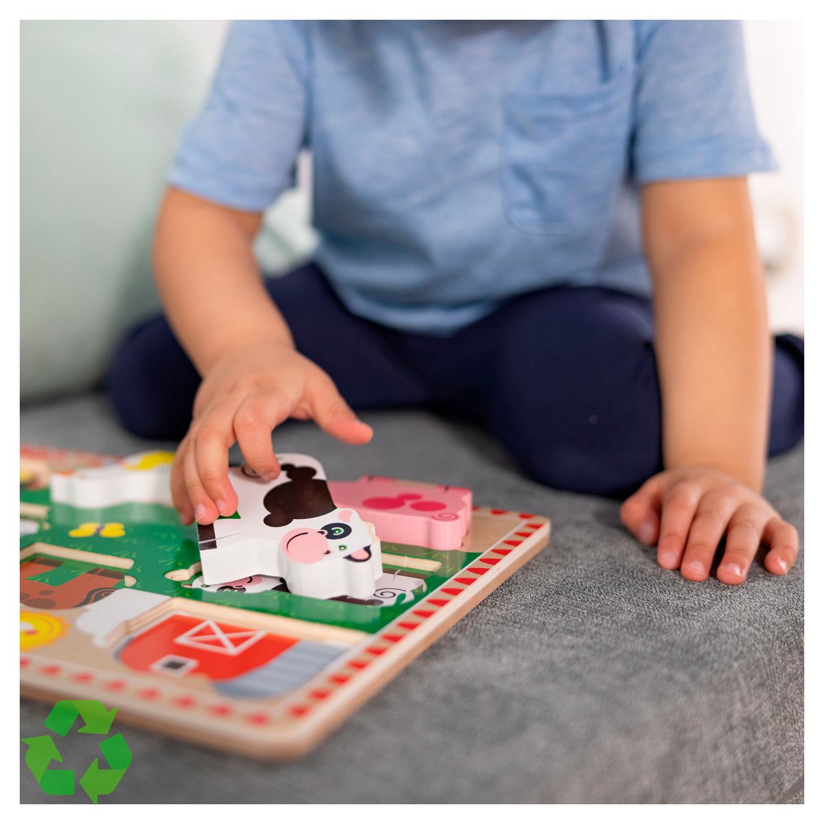 Puzzle Encaje De Madera 3D Melissa & Doug - Granja