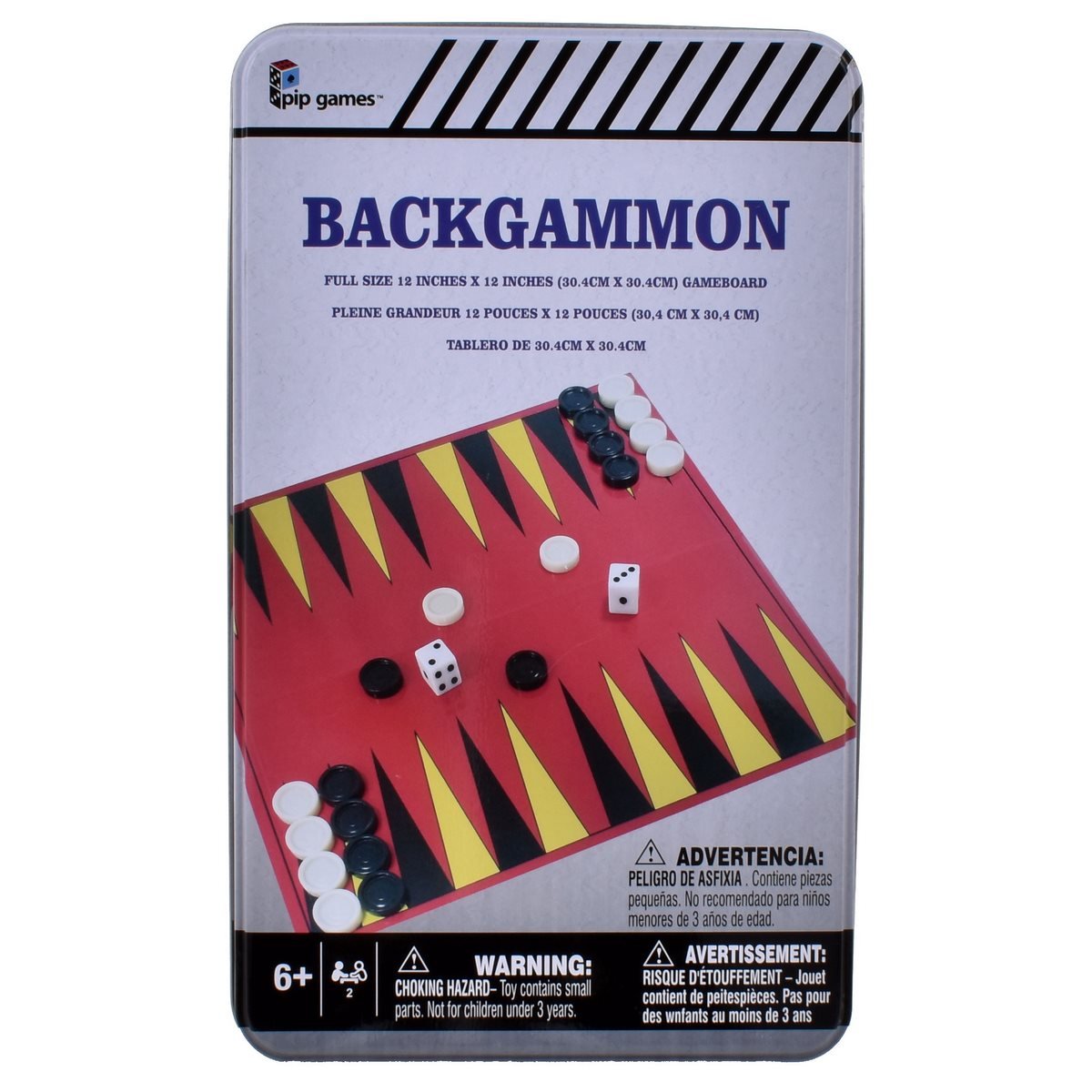 Juego Backgammon En Caja Metálica