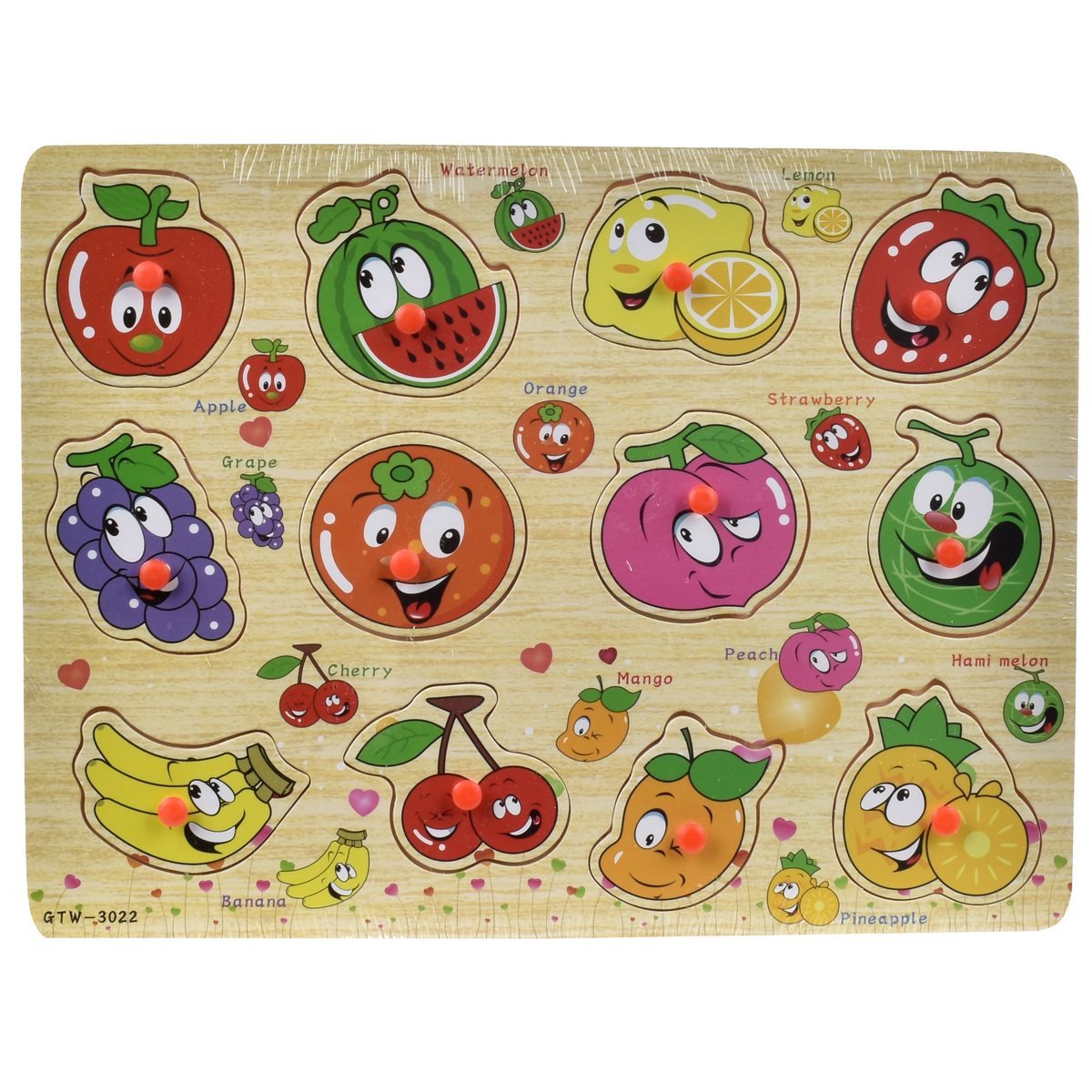 Puzzle Madera Frutas