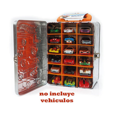 Caja Metalica Portautos Hotwheels Diseño A
