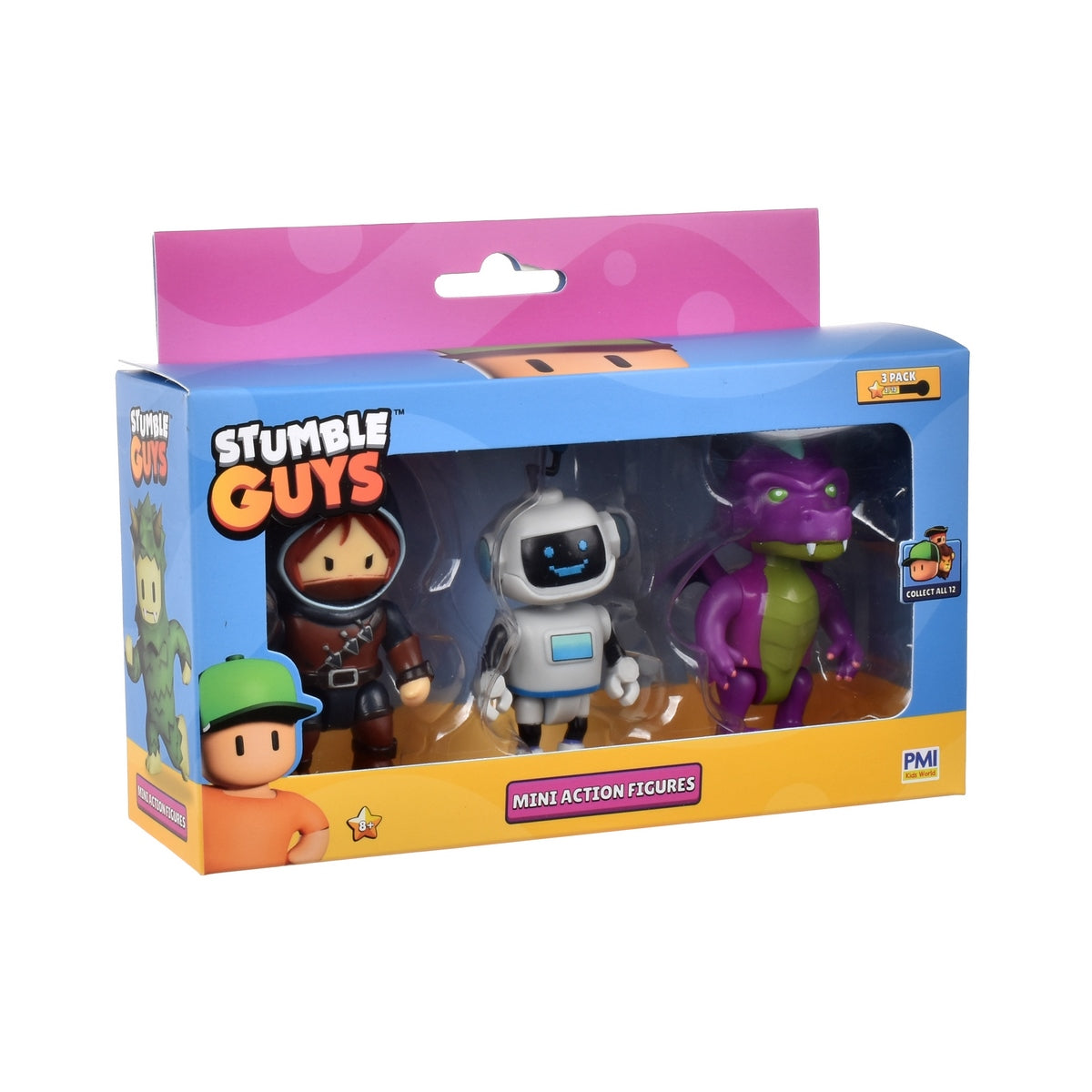Pack 3 Figuras 8 Cms Articuladas Stumble Guys - Stumblebot Mk2