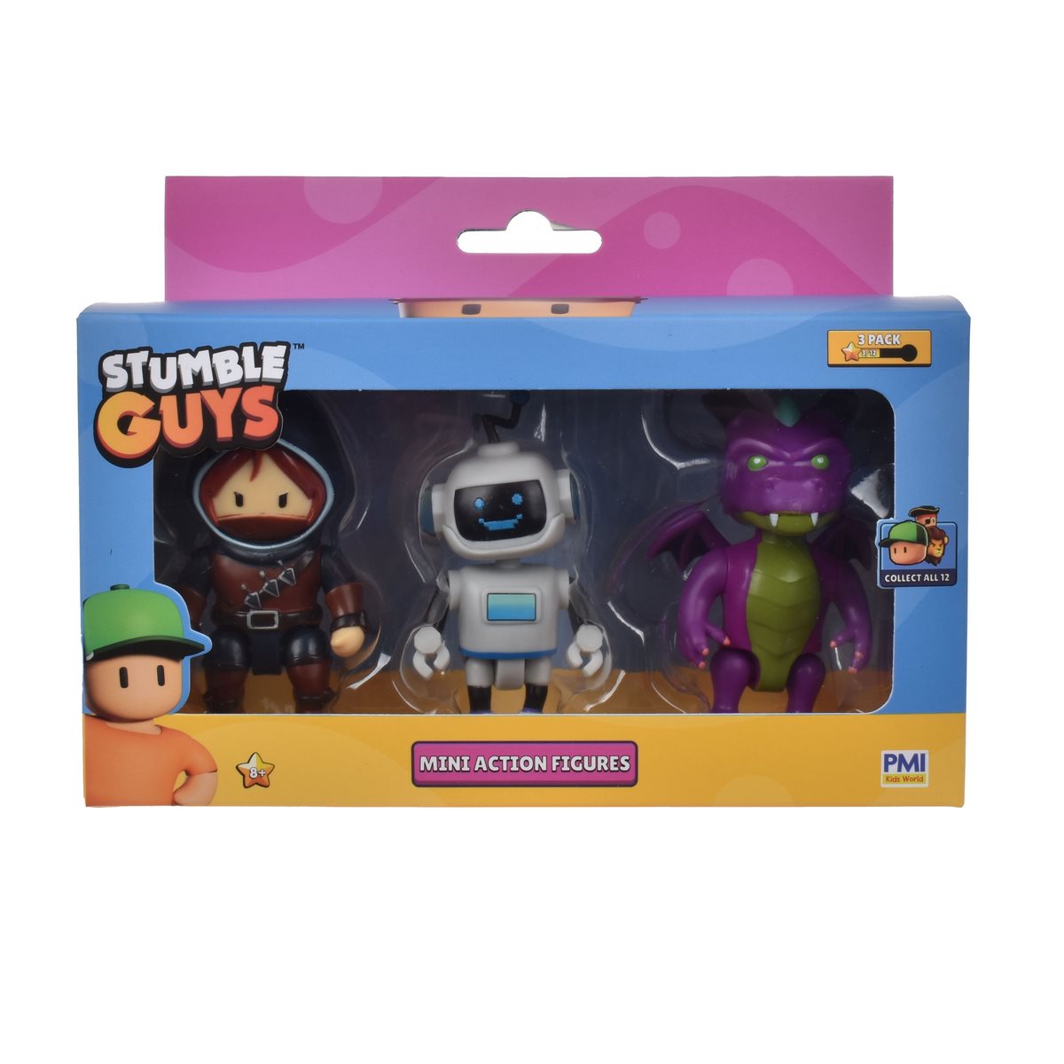 Pack 3 Figuras 8 Cms Articuladas Stumble Guys - Stumblebot Mk2