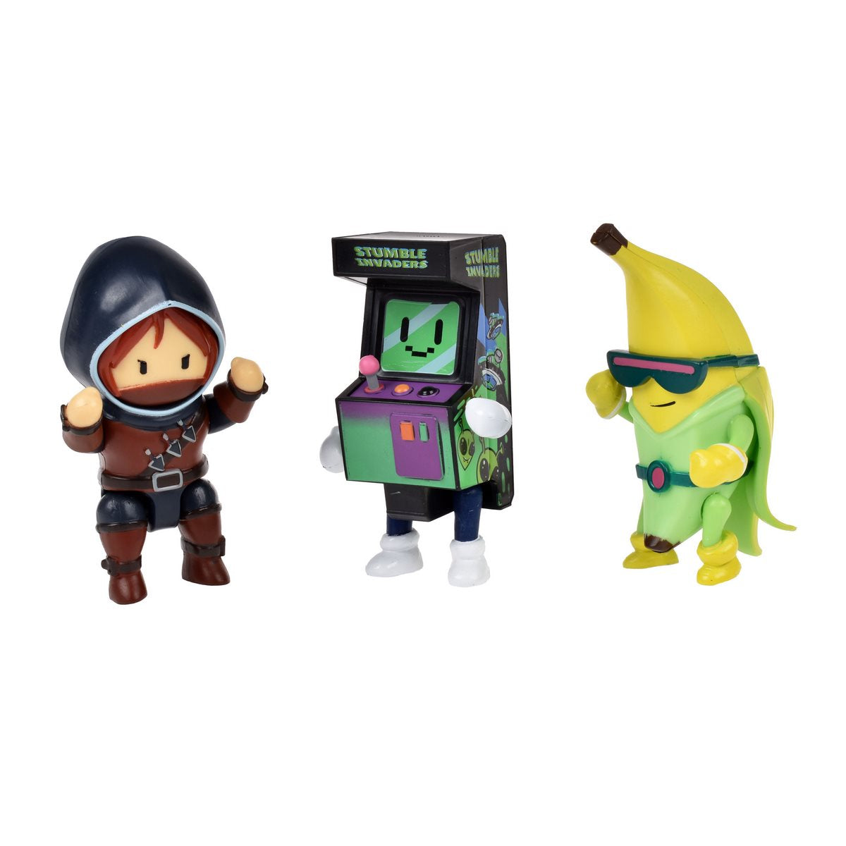 Pack 3 Figuras 8 Cms Articuladas Stumble Guys - Stumble Invaders