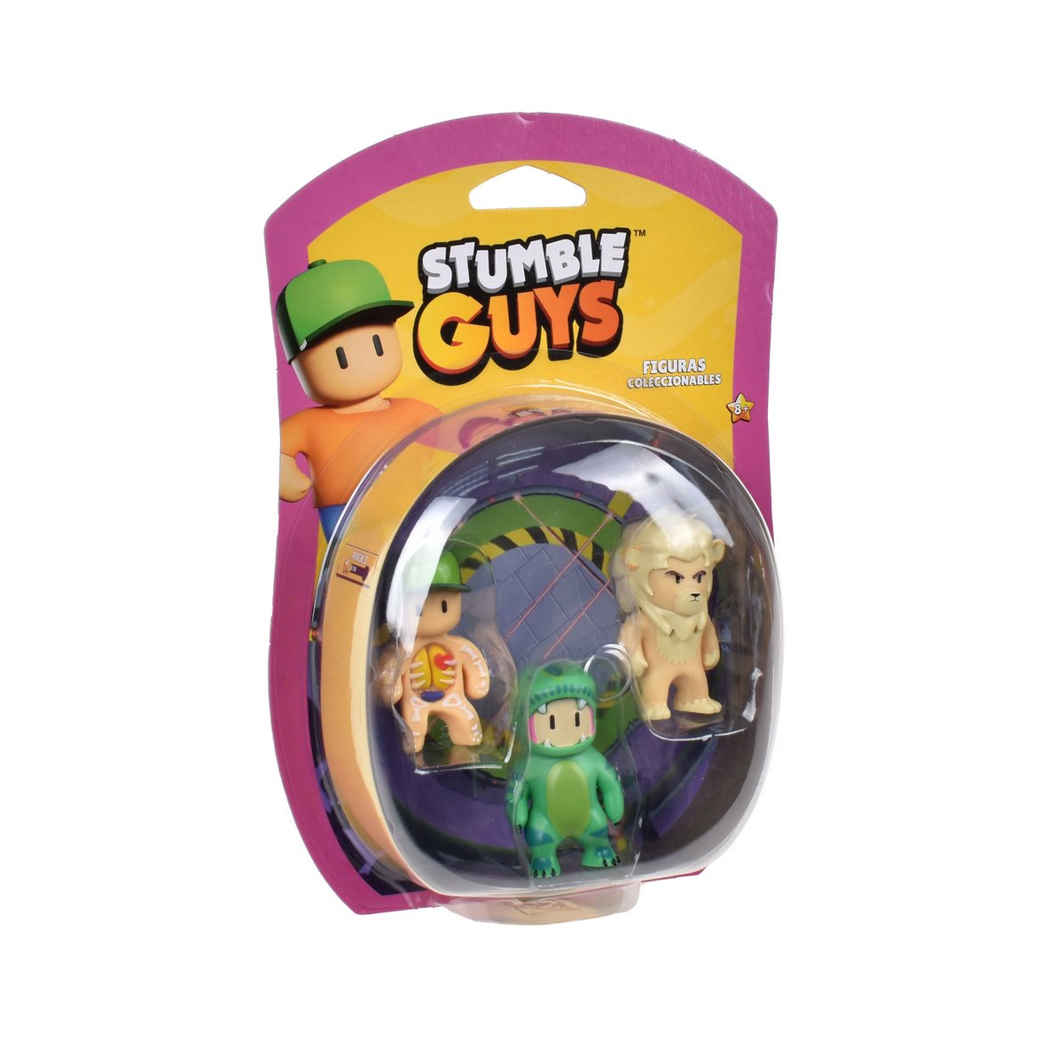 Pack 3 Figuras 5 Cms Stumble Guys - T-Rex Guy