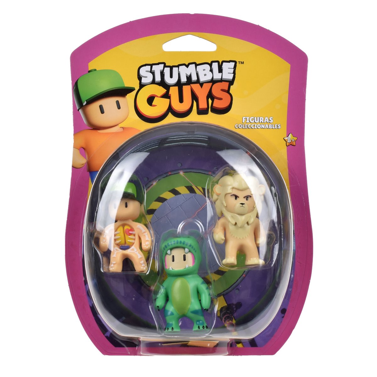 Pack 3 Figuras 5 Cms Stumble Guys - T-Rex Guy