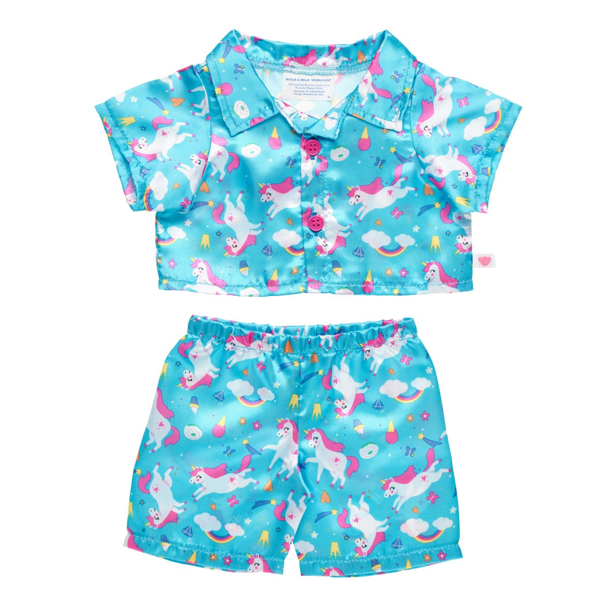 Pijama Celeste Unicornios Build-A-Bear