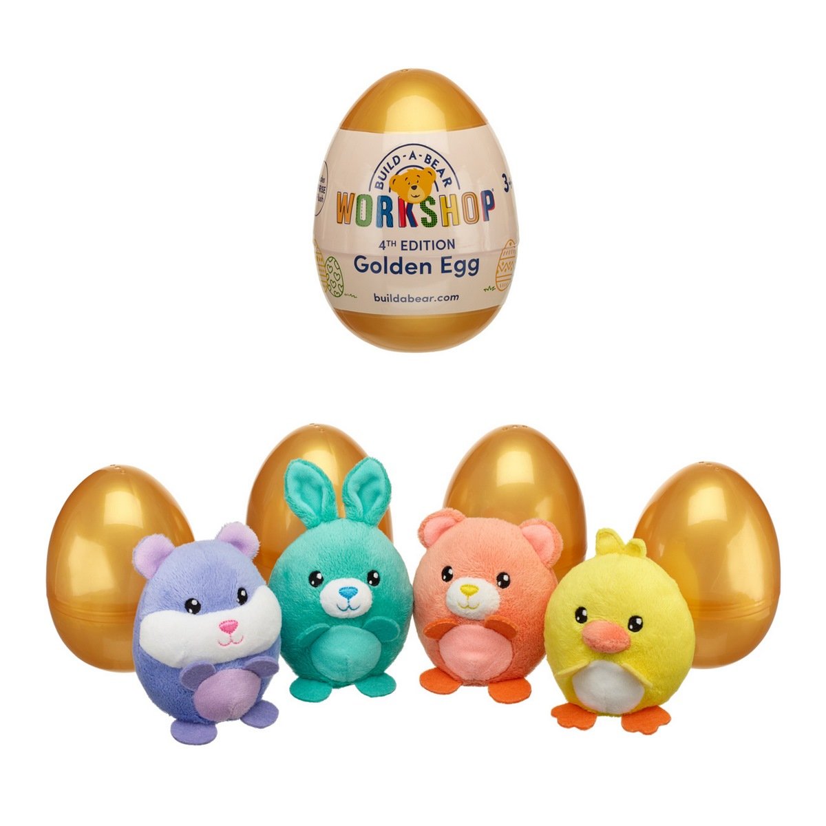 Huevo Dorado Con Mini Peluche 25 Build-A-Bear
