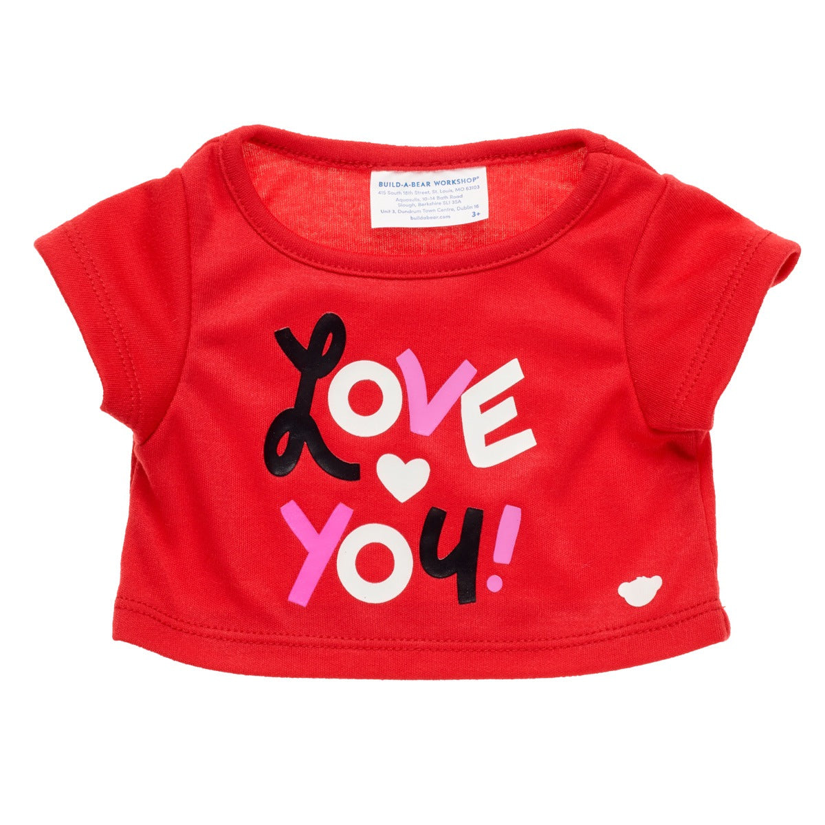 Polera Negra Love You Build-A-Bear