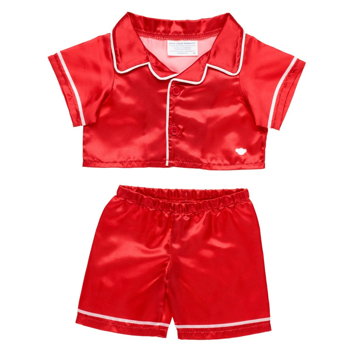 Pijama Satin Rojo Build-A-Bear