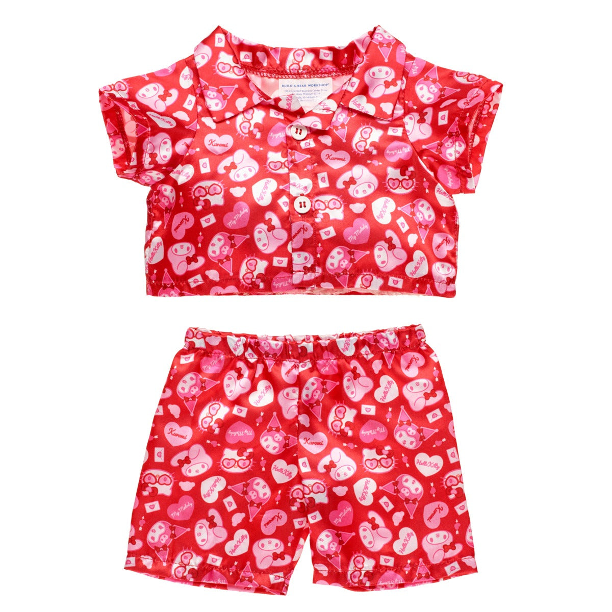 Pijama Rosa Hello Kitty Sanrio Build-A-Bear