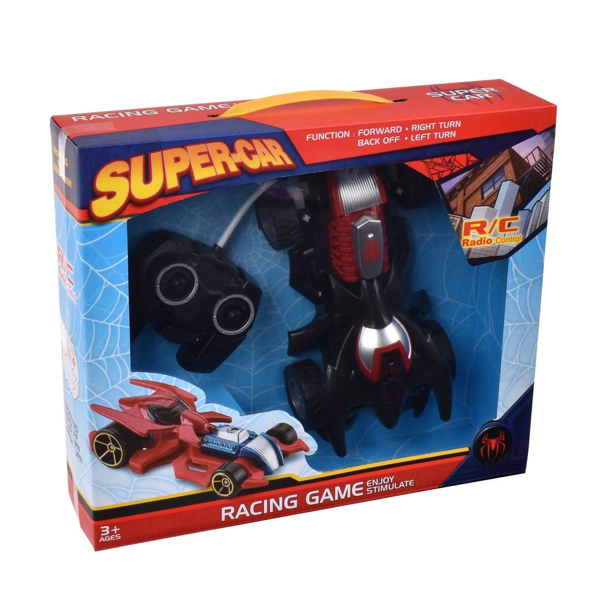 Vehículo Forma Araña Radio Controlado De 20 Cms Spiderman