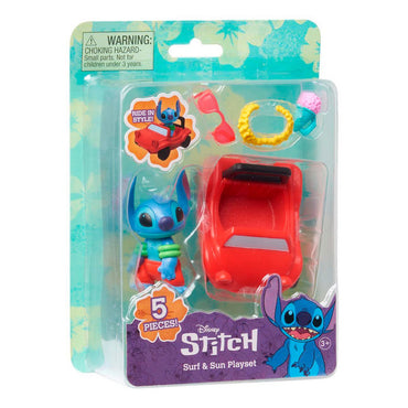 Stitch Collector Figuras En Playset - Surf Y Tomar Sol
