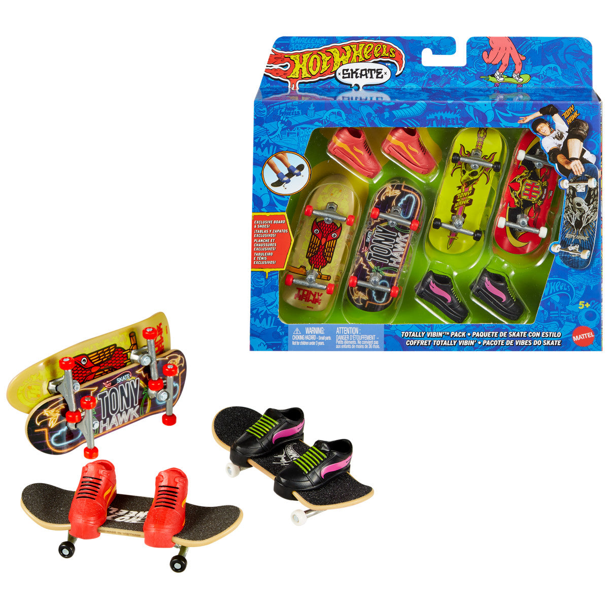 Hot Wheels Skate Multipack De Patinetas Con Tenis - Paquete De Skate Con Estilo