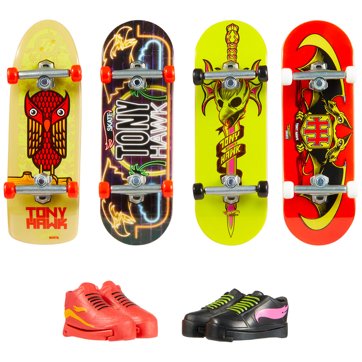 Hot Wheels Skate Multipack De Patinetas Con Tenis - Paquete De Skate Con Estilo