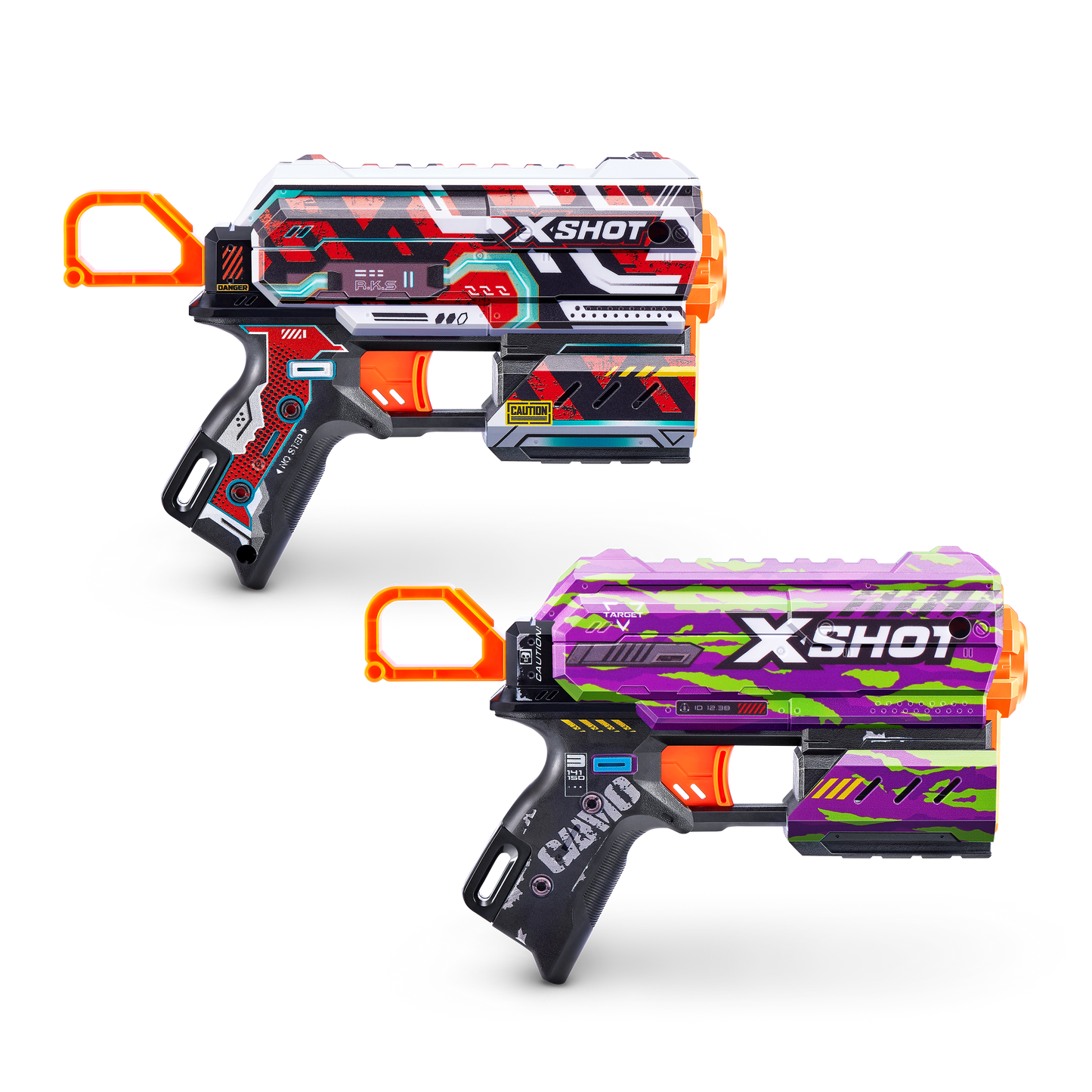 Pack 2 Lanza Dardos Flux Skins Con 16 Dardos X-Shot
